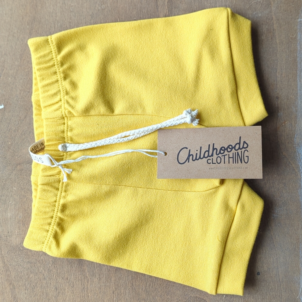 Childhoods rib knit shorts yellow NWT 3T